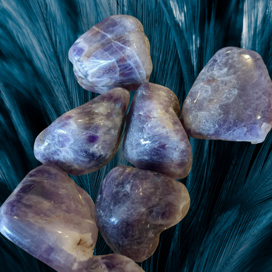 Chevron Amethyst Tumbled Stone~ Clearing, Protecting, & Healing